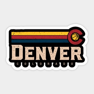 Denver Colorado Basketball - Vintage B-ball Denver Sticker